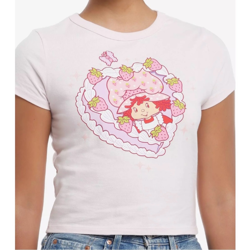 Hot Topic Strawberry Shortcake Tee - Baby Pink